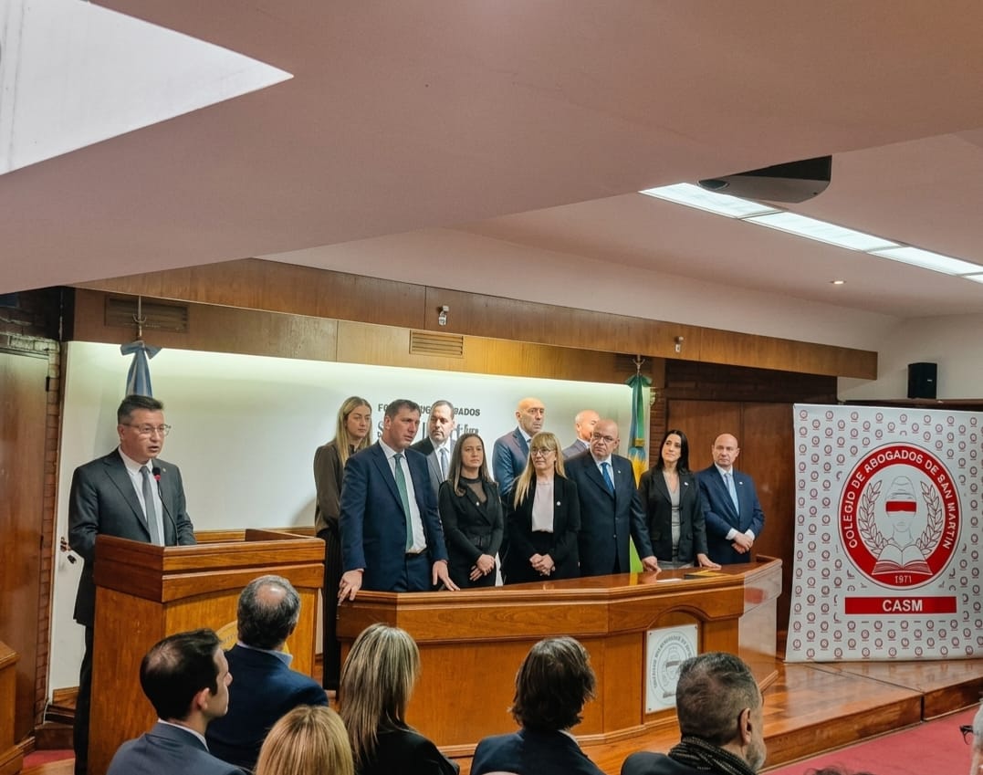 Marcos Vilaplana asumió su nuevo mandato al frente del Colegio de Abogados de San Martín